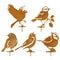 Rustic Metal Bird Garden Decor Set Of 5 Fence Silhouettes For Yard Art 6