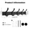 Wall Mounted Coat Rack With Movable Hooks Heavy Duty Aluminum Hook Rail For Entryway And Bathroom 5