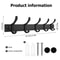 Wall Mounted Coat Rack With Movable Hooks Heavy Duty Aluminum Hook Rail For Entryway And Bathroom 5