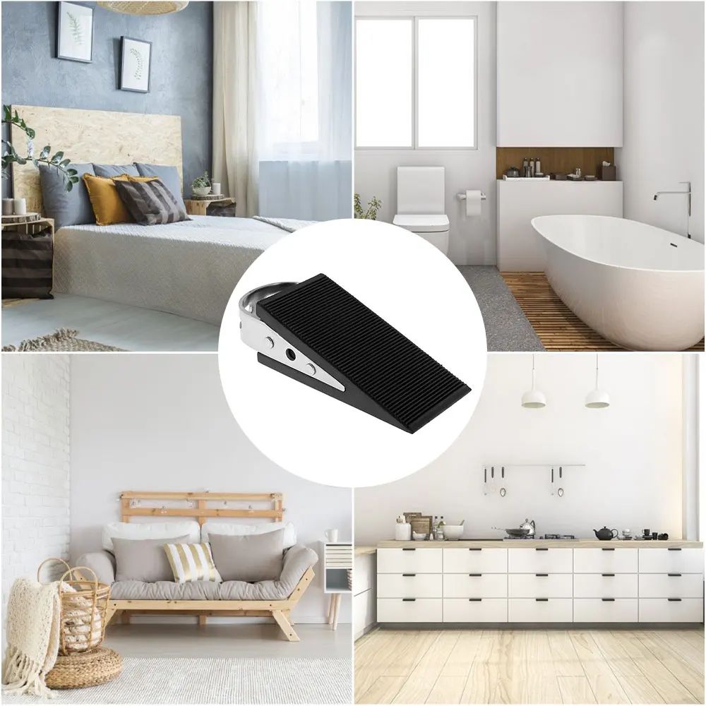 Premium Home Door Stopper Wedge ShockAbsorbent AntiCollision NonSlip Door Stopper 4