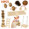 Natural Wood Chew Toy Set For Small Pets Ultimate Hamster Chew Toy Set For Dental Health Play 7