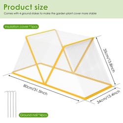 foldable portable mini greenhouse plant cover - insect & bird shield, windproof winter warmer