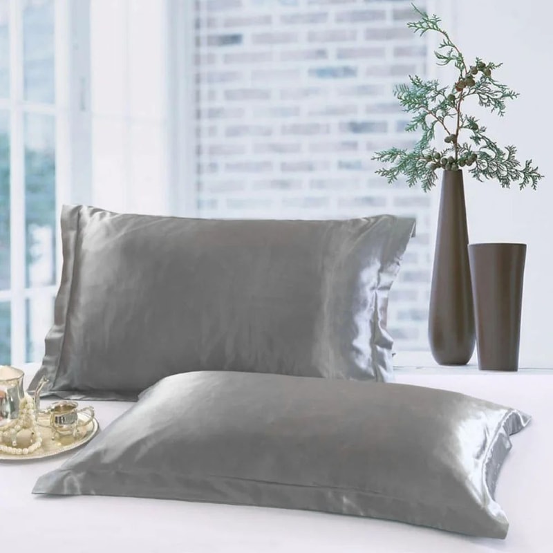 Luxury 100 Pure Mulberry Silk Pillowcases 2Pack Standard Size 19 X 29 Inches 3