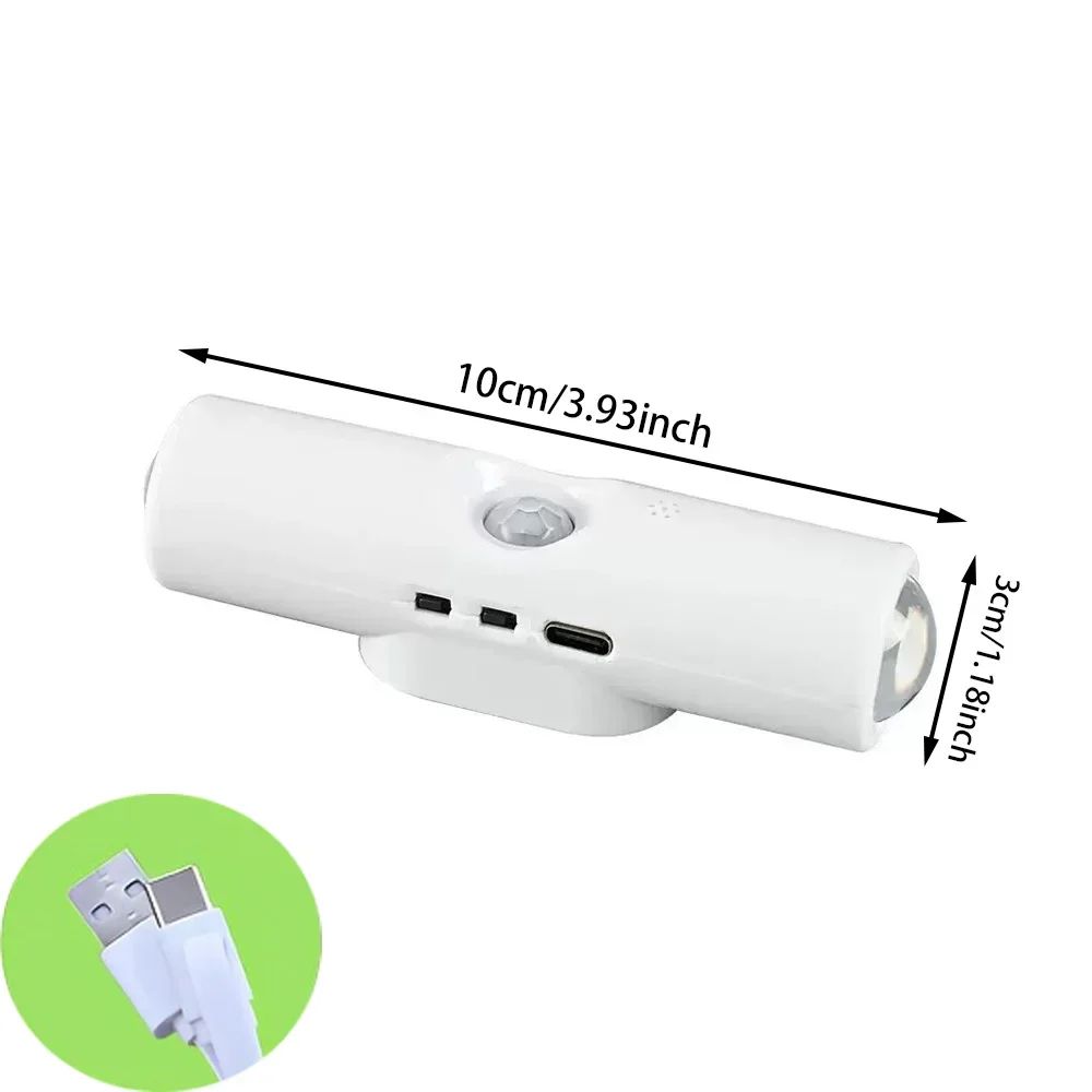 Runto Rechargeable MotionActivated Motion Sensor LED Night Light With 3Color RGB LED Light Modes 1