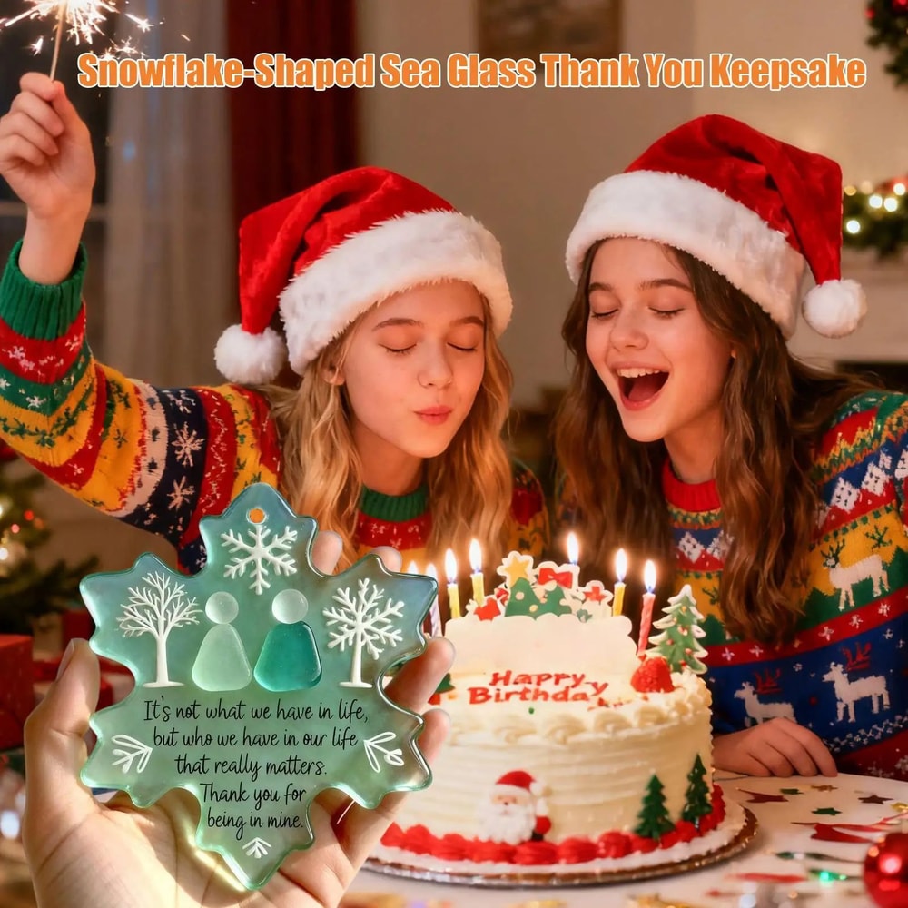 Elegant Clear Acrylic Snowflake Ornaments Premium Holiday Decor Friendship Gift 2