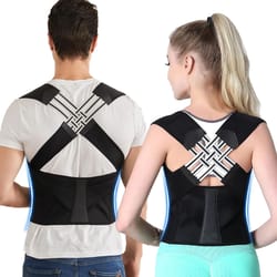 premium posture support back brace – posture corrector back brace with adjustable shoulder straightener & full back supp