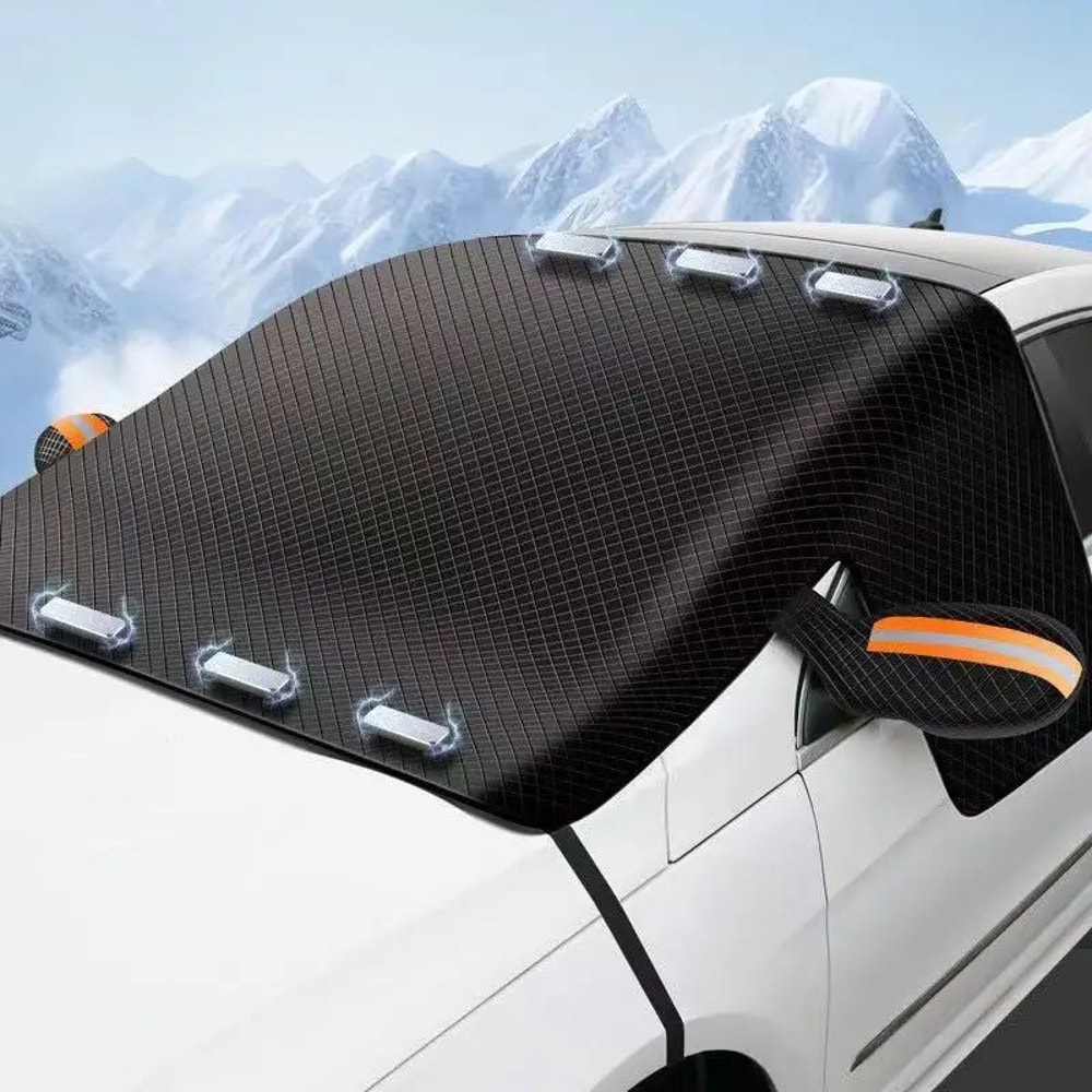Magnetic Aluminum Car Snow Sun Shield Cover 3