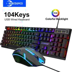 ultimate rgb usb wired keyboard – 104-key mechanical feel gaming keyboard