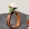 Solid Wood Mini Desktop Flower Vase With Glass Insert Minimal Single Stem Bud Vase 2