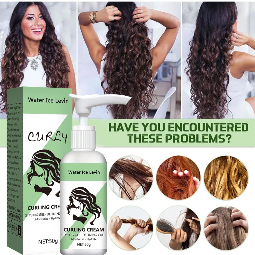 Curly Hair Styling Cream Moisturizing Curl Defining Cream For Soft Shiny FrizzFree Curls 1