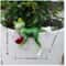 Tipsy Green Frog Flower Pot Hanger With Wine Glass Whimsical Garden Ornament 2