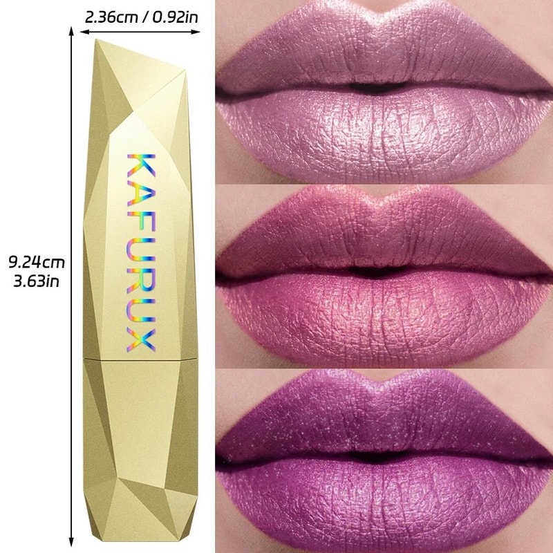 21Color Bold Glitter Metallic Lipstick Pearlescent LongWear Lip Tint 4
