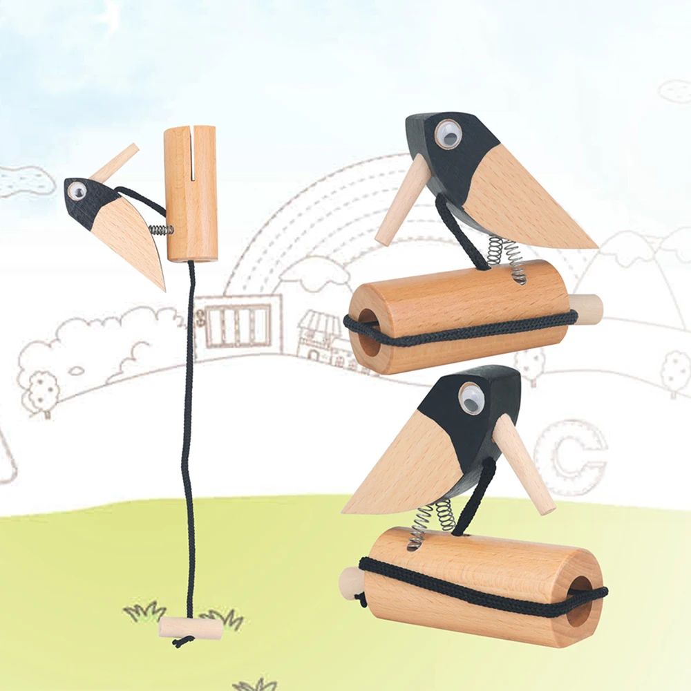 M MBAT Orff Percussion Instrument Wooden Woodpecker Wooden Musical Toy For Toddlers 2