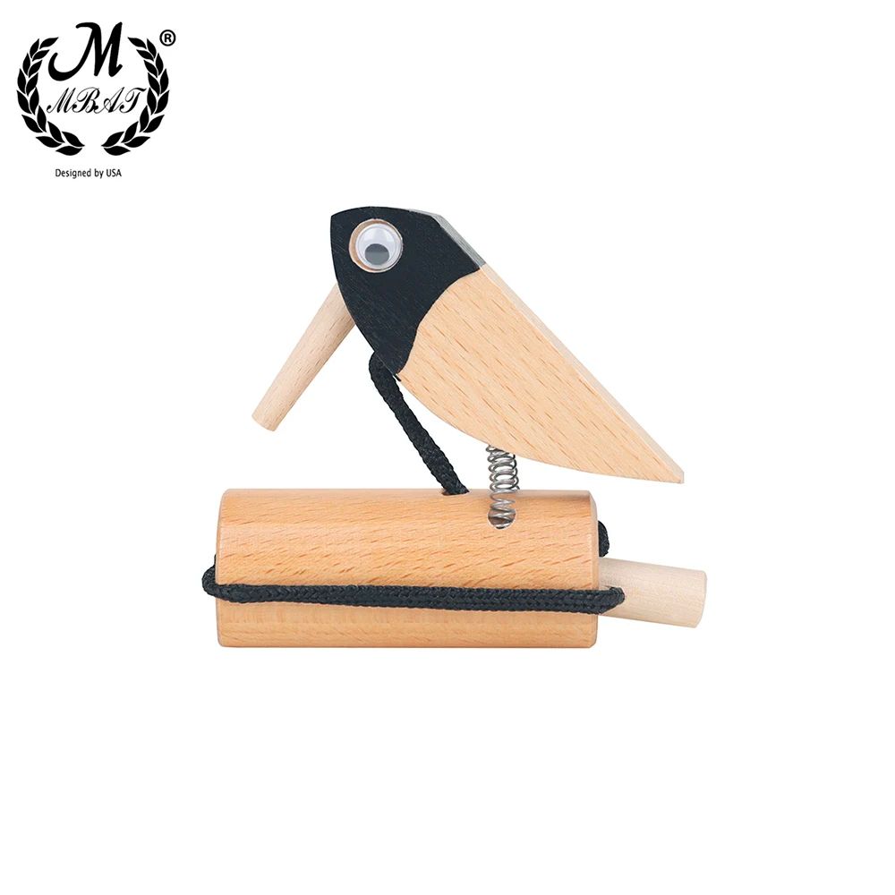 M MBAT Orff Percussion Instrument Wooden Woodpecker Wooden Musical Toy For Toddlers 3