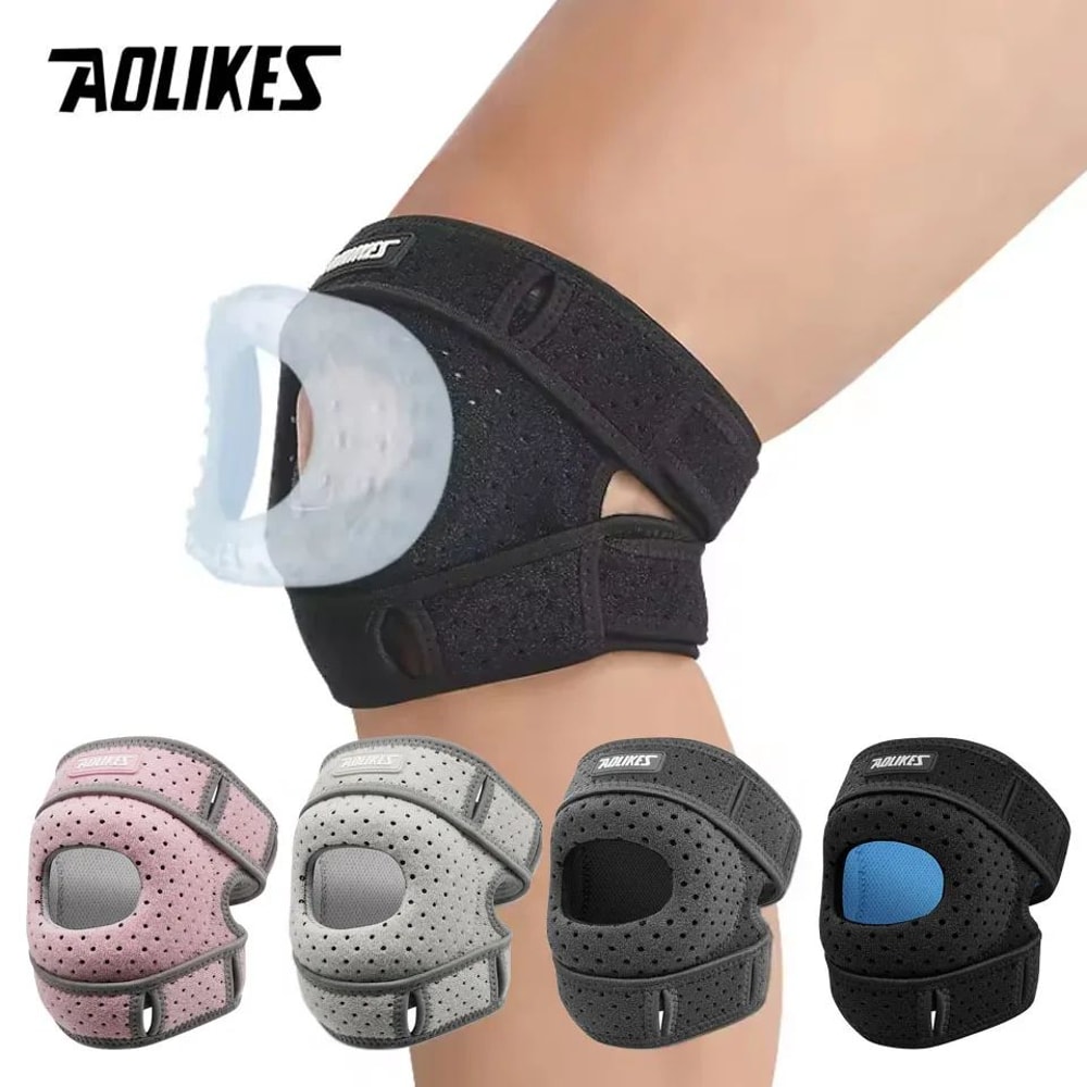 AOLIKES Adjustable Patellar Knee Brace With Gel Pad For Pain Relief Stability 0
