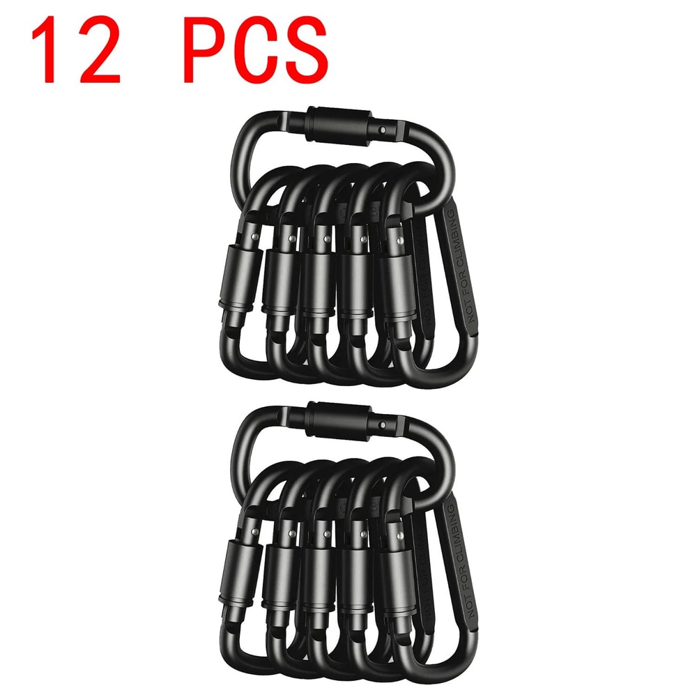 Aluminum Keychain Carabiner Clip Set For EDC Camping Everyday Carry 46 PCS 10