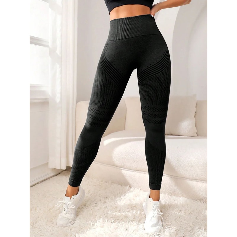 SculptFit High Waisted Yoga Pants Butt Lifting Seamless Workout Leggings 2