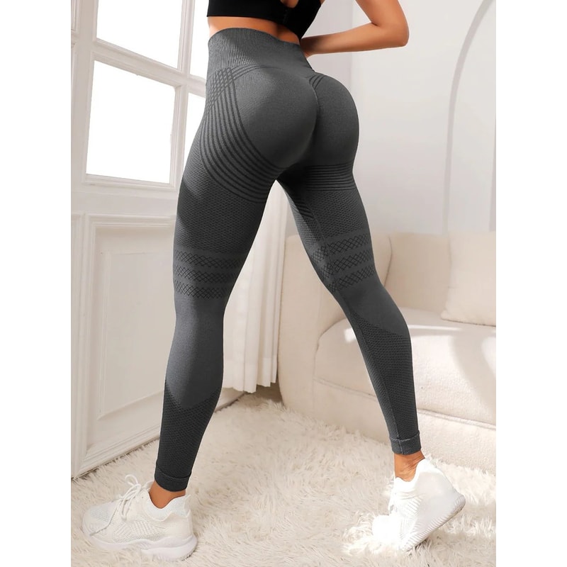SculptFit High Waisted Yoga Pants Butt Lifting Seamless Workout Leggings 5