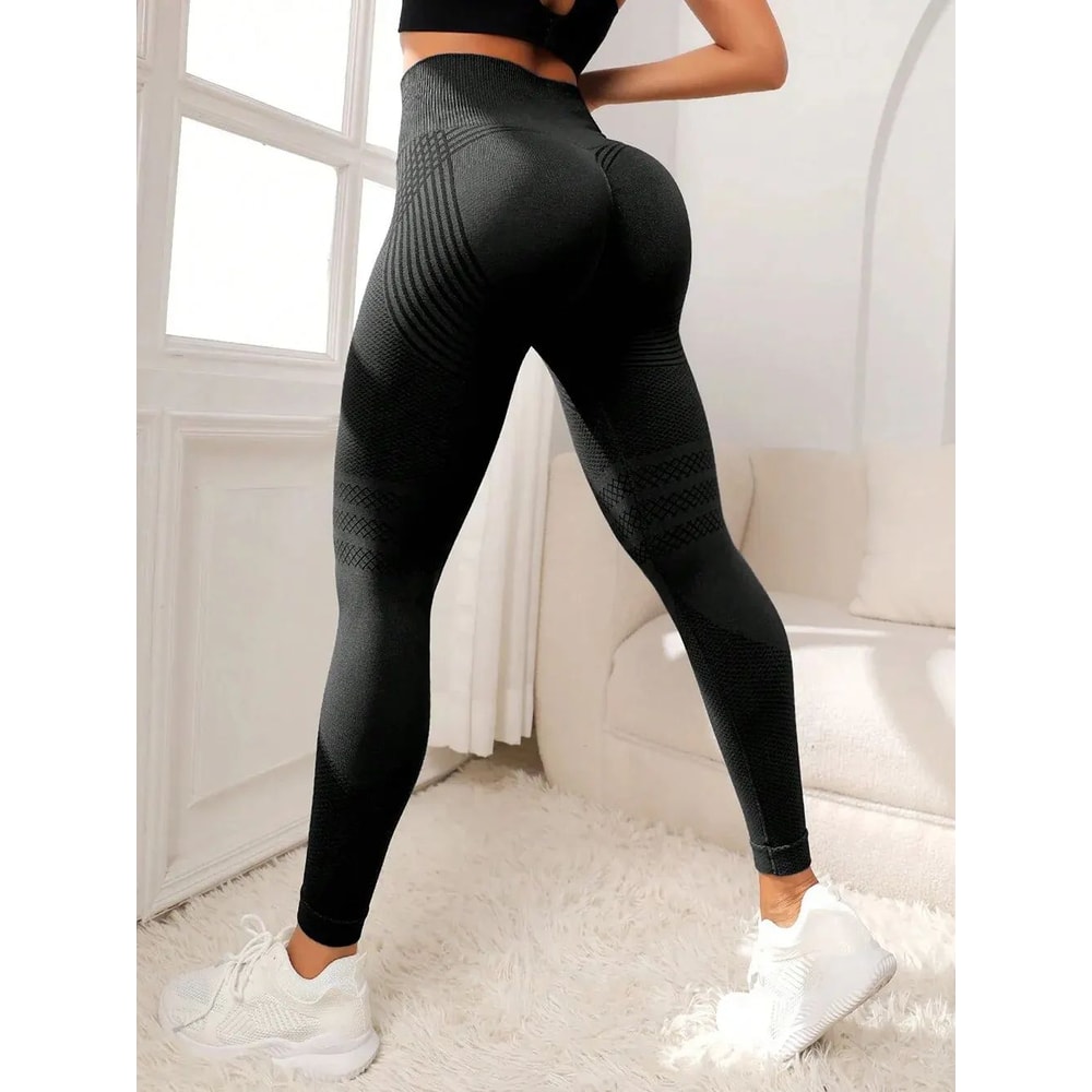 SculptFit High Waisted Yoga Pants Butt Lifting Seamless Workout Leggings 6