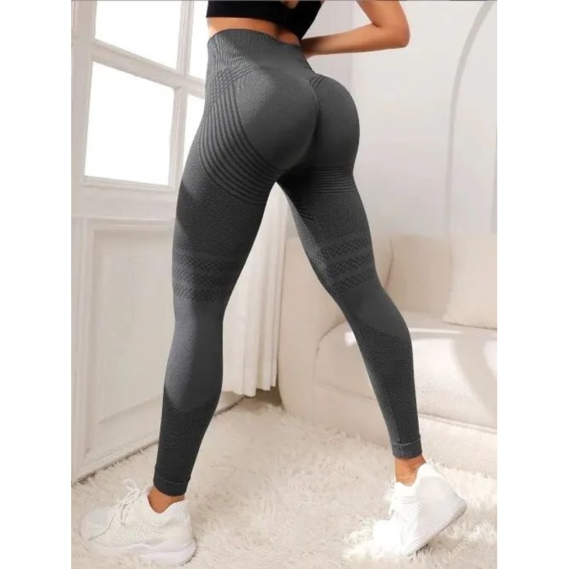 SculptFit High Waisted Yoga Pants Butt Lifting Seamless Workout Leggings 9
