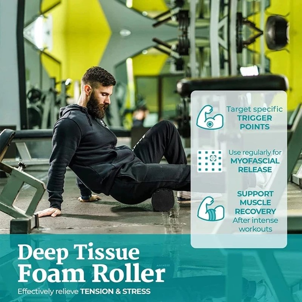 Deep Relief 13Inch Textured Foam Roller For Muscle Recovery Yoga Therapy 3
