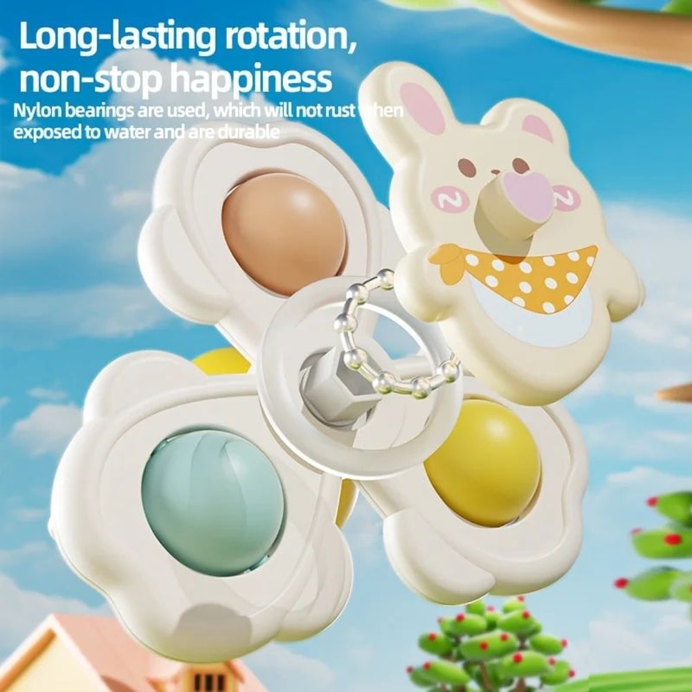 Cartoon Animal Suction Cup Spinning Top Set 136pcs StickAnywhere Suction Cup Spinner Toy For Desk 2