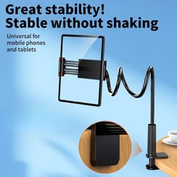 universal 360° rotating tablet & phone holder - adjustable flexible desktop & bed stand