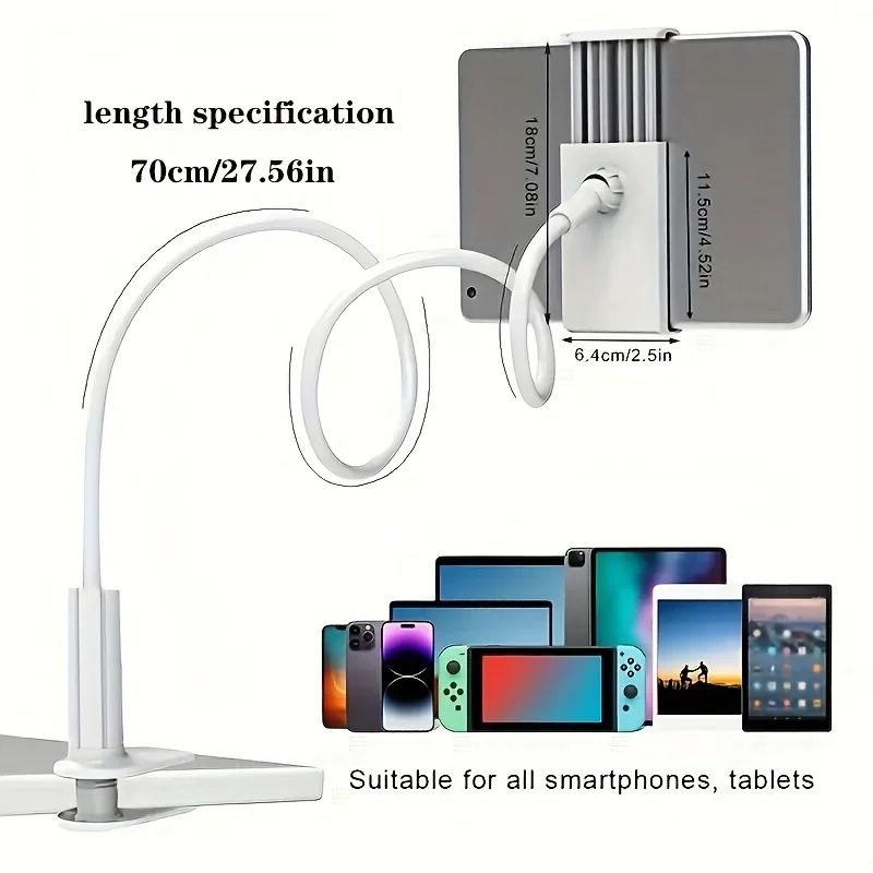 Universal 360 Rotating Tablet Phone Holder Adjustable Flexible Desktop Bed Stand 5
