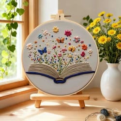 floral bloom hand embroidery kit – diy embroidery kit for home decor & thoughtful gifts