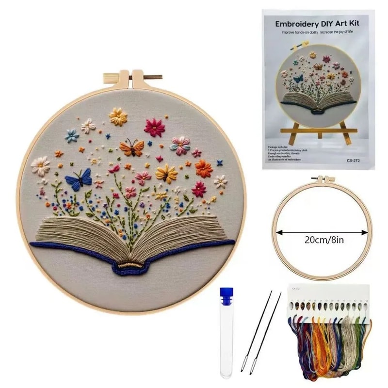 Floral Bloom Hand Embroidery Kit DIY Embroidery Kit For Home Decor Thoughtful Gifts 2
