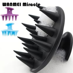 silicone scalp massager brush for hair growth & deep clean care