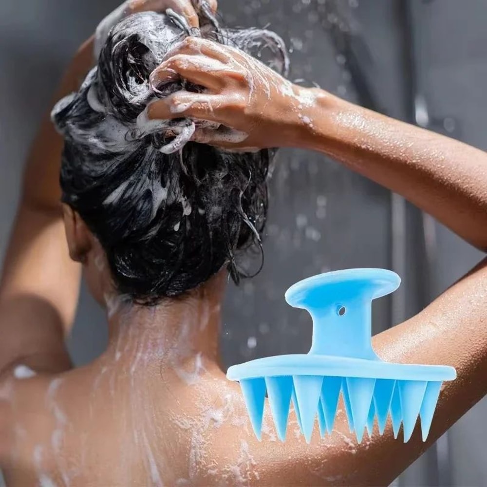 Silicone Scalp Massager Brush For Hair Growth Deep Clean Care 1