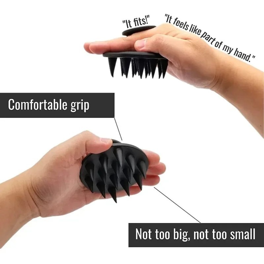 Silicone Scalp Massager Brush For Hair Growth Deep Clean Care 5