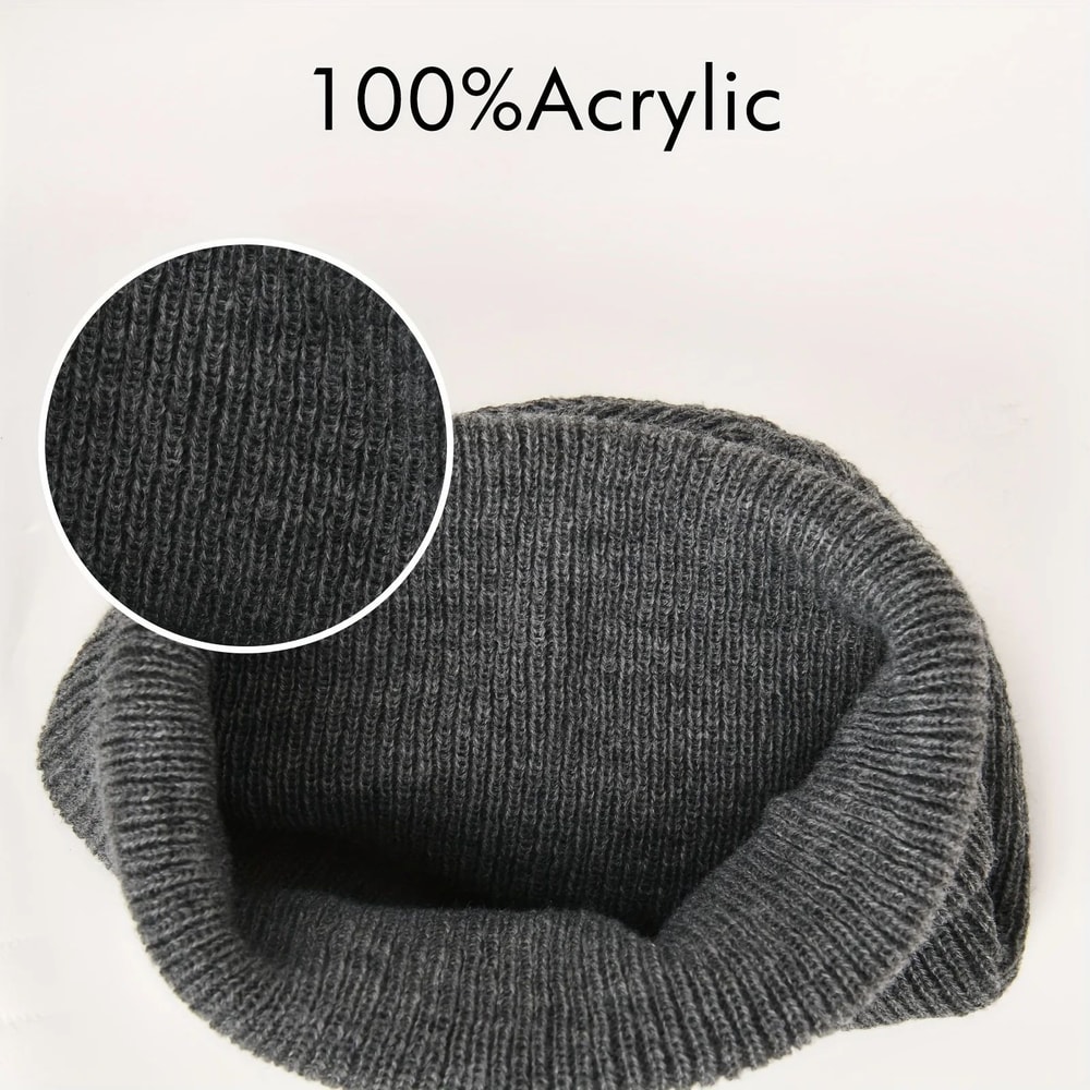 ThermaFlex Windproof Cycling Beanie Soft Stretch Winter Skull Cap For Men Women 1