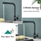 Matte Black PullOut Kitchen Faucet With DualMode Sprayer 360 Swivel HotCold Single Handle 5