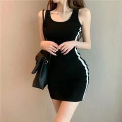 summer bodycon spaghetti strap dress – slim fit casual sleeveless sheath