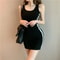Summer Bodycon Spaghetti Strap Dress Slim Fit Casual Sleeveless Sheath 0