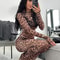 Leopard Print Long Sleeve Maxi Dress Elegant Y2K Bodycon Party Dress For Women 2