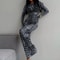 Leopard Print Long Sleeve Maxi Dress Elegant Y2K Bodycon Party Dress For Women 4
