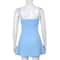 Vintage Y2K Bodycon Mini Dress Contrast Sling Cutout Summer Streetwear Clubwear 5