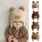 CozyBear Baby Winter Hat Thick Knit Baby Wool Hat With Bear Ears Ear Protection 0