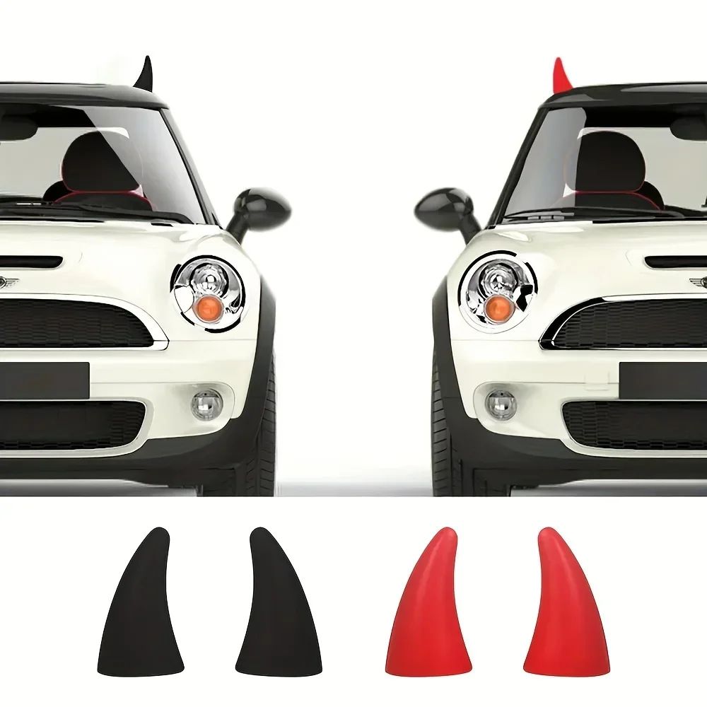 Devil Horn Car Roof Decoration Set 1 Pair 3D Roof Accent For Bold Vehicle Style 3