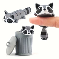 3d printed raccoon trash can decoration – funny outdoor raccoon statue for home & garden