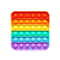 Rainbow Square Pop It Fidget Toy Calming Sensory Stress Relief For Kids Adults 0