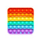 Rainbow Square Pop It Fidget Toy Calming Sensory Stress Relief For Kids Adults 0