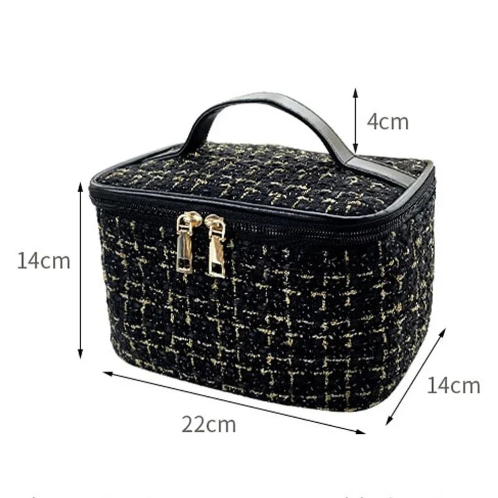 Knitted Travel Cosmetic Bag Large Capacity Portable Makeup Organizer For Women 5