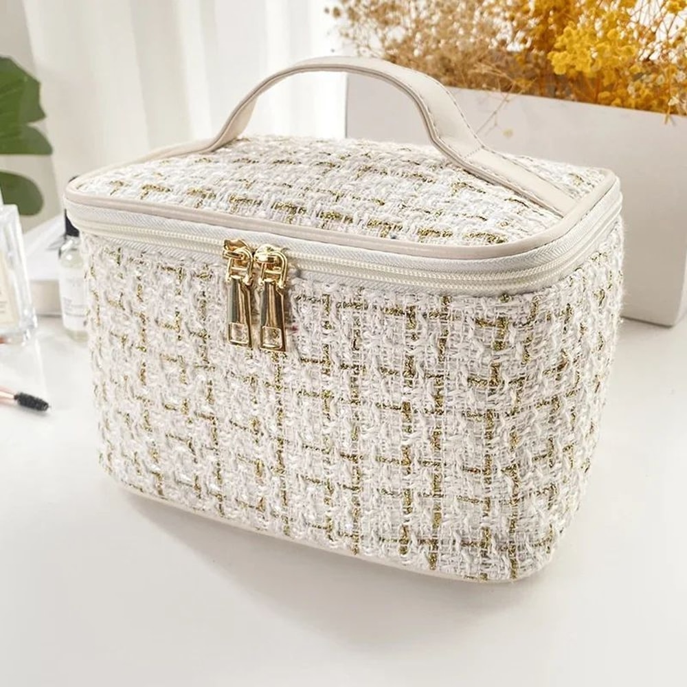 Knitted Travel Cosmetic Bag Large Capacity Portable Makeup Organizer For Women 6
