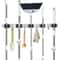 HeavyDuty Stainless Steel Broom Mop Organizer Wall Mounted Broom Holder With 4 NonSlip Hooks 0