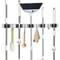 HeavyDuty Stainless Steel Broom Mop Organizer Wall Mounted Broom Holder With 4 NonSlip Hooks 0
