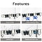 HeavyDuty Stainless Steel Broom Mop Organizer Wall Mounted Broom Holder With 4 NonSlip Hooks 1